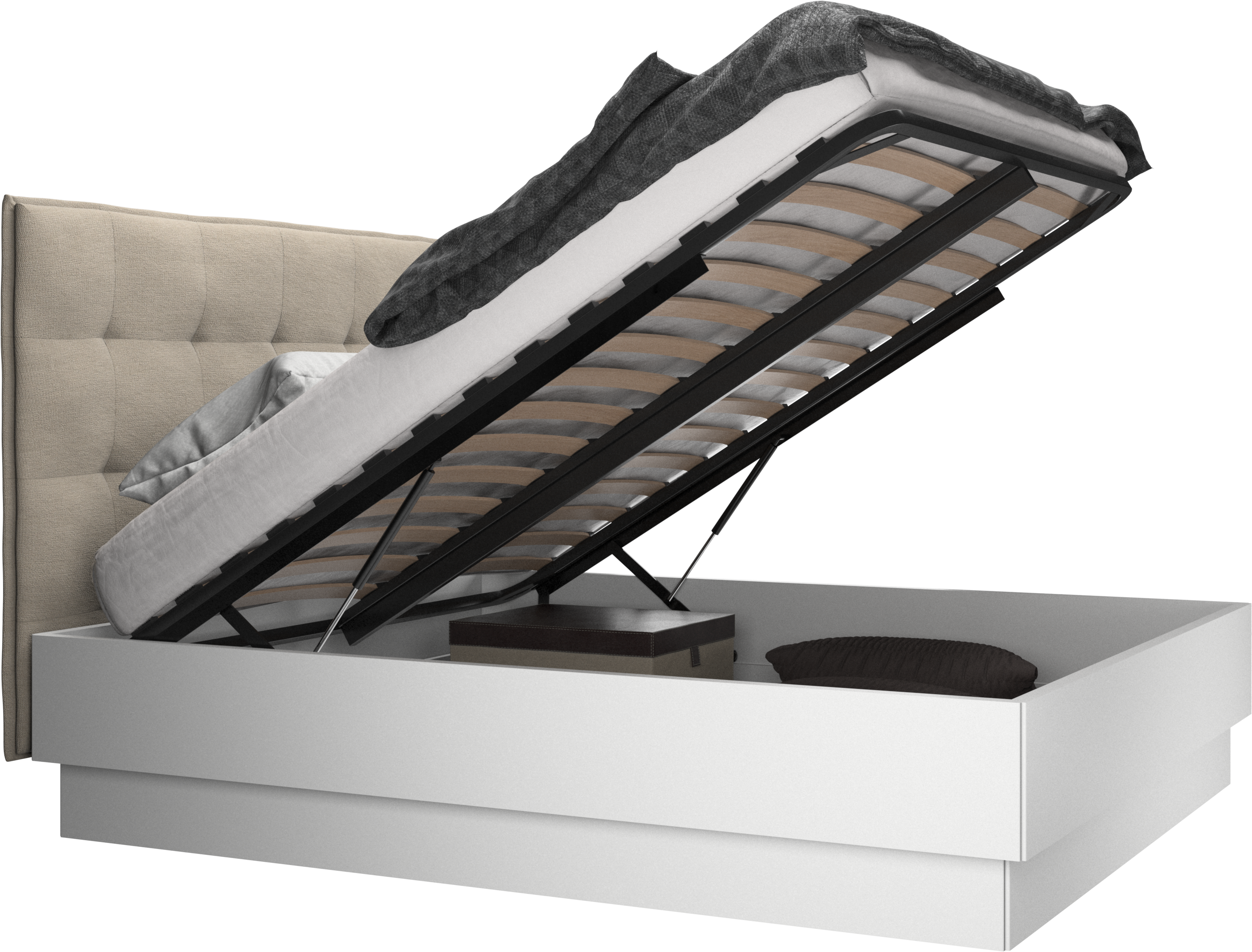 取付無料！ボーコンセプト ルガーノ サイドテーブル付きシングルベッドフレーム✨ 取付無料！ボーコンセプト ルガーノ サイドテーブル付きシングルベッド